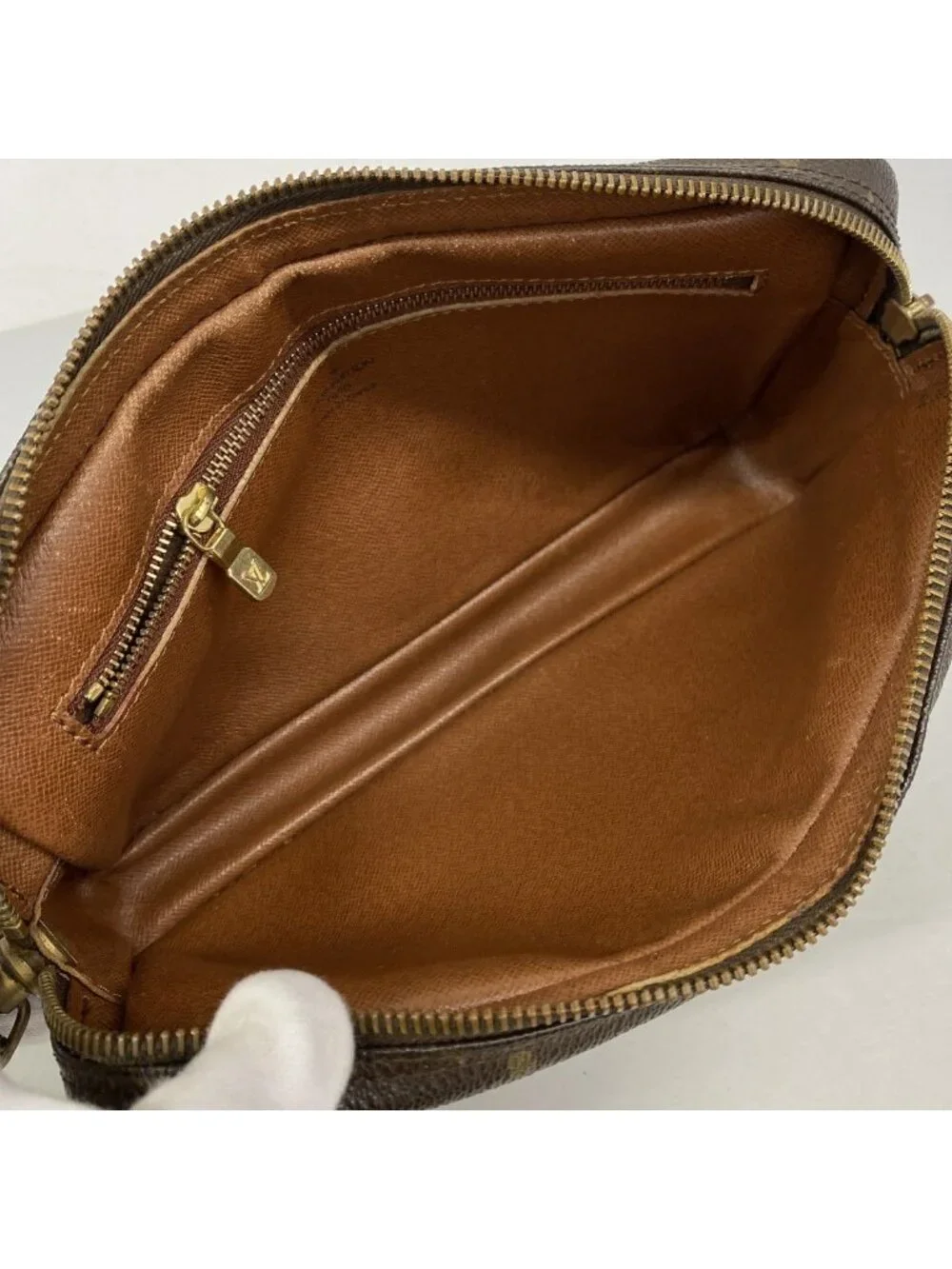 Louis Vuitton Clutch Monogram Marly Dragonne GM Brown